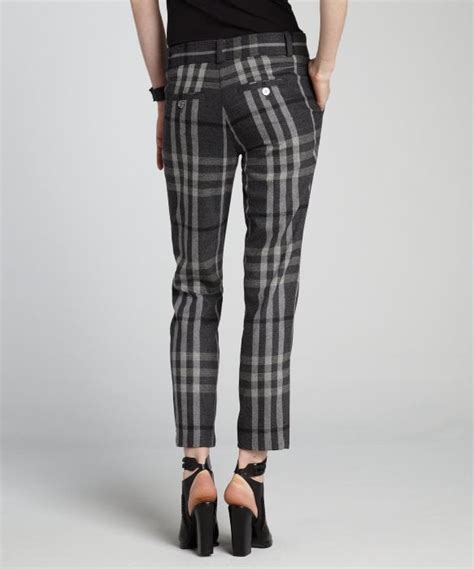 burberry golf womens buckle waist gray plaid capris|burberry signatures for men.